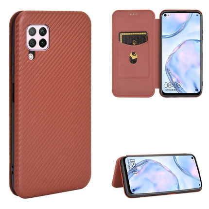 Carbon Fiber Texture Magnetic Horizontal Flip TPU + PC + PU Leather Case with Card Slot, For Huawei Mate 30 Pro, For Huawei Mate 30, For Huawei nova 6 SE / nova 7i, For Huawei P30