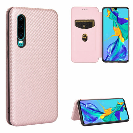 Carbon Fiber Texture Magnetic Horizontal Flip TPU + PC + PU Leather Case with Card Slot, For Huawei Mate 30 Pro, For Huawei Mate 30, For Huawei nova 6 SE / nova 7i, For Huawei P30