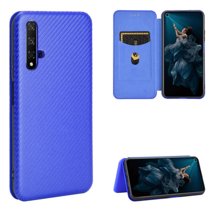 Carbon Fiber Texture Magnetic Horizontal Flip TPU + PC + PU Leather Case with Card Slot, For Huawei Honor 10i / 20i, For Huawei Honor 20 / nova 5T, For Huawei nova 7 SE / P40 Lite 5G, For Huawei nova 6 4G