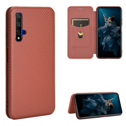 Carbon Fiber Texture Magnetic Horizontal Flip TPU + PC + PU Leather Case with Card Slot, For Huawei Honor 10i / 20i, For Huawei Honor 20 / nova 5T, For Huawei nova 7 SE / P40 Lite 5G, For Huawei nova 6 4G