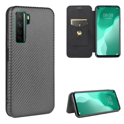 Carbon Fiber Texture Magnetic Horizontal Flip TPU + PC + PU Leather Case with Card Slot, For Huawei Honor 10i / 20i, For Huawei Honor 20 / nova 5T, For Huawei nova 7 SE / P40 Lite 5G, For Huawei nova 6 4G