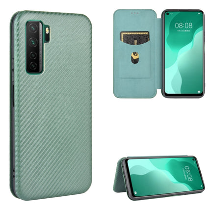 Carbon Fiber Texture Magnetic Horizontal Flip TPU + PC + PU Leather Case with Card Slot, For Huawei Honor 10i / 20i, For Huawei Honor 20 / nova 5T, For Huawei nova 7 SE / P40 Lite 5G, For Huawei nova 6 4G