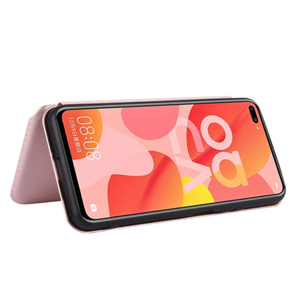 Carbon Fiber Texture Magnetic Horizontal Flip TPU + PC + PU Leather Case with Card Slot, For Huawei nova 6 5G, For Huawei nova 7 Pro 5G, For Huawei nova 7 5G, For Huawei P Smart Z / Y9 Prime (2019)