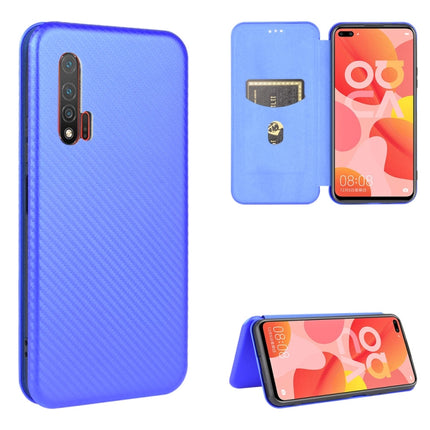 Carbon Fiber Texture Magnetic Horizontal Flip TPU + PC + PU Leather Case with Card Slot, For Huawei nova 6 5G, For Huawei nova 7 Pro 5G, For Huawei nova 7 5G, For Huawei P Smart Z / Y9 Prime (2019)