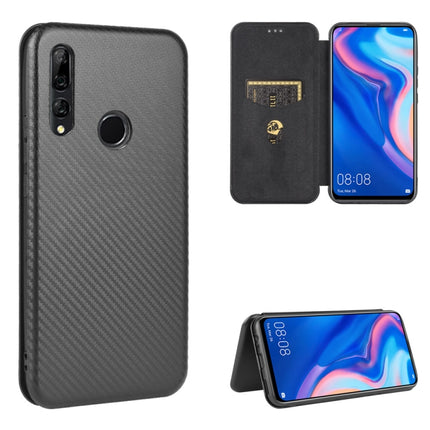 Carbon Fiber Texture Magnetic Horizontal Flip TPU + PC + PU Leather Case with Card Slot, For Huawei nova 6 5G, For Huawei nova 7 Pro 5G, For Huawei nova 7 5G, For Huawei P Smart Z / Y9 Prime (2019)