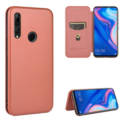 Carbon Fiber Texture Magnetic Horizontal Flip TPU + PC + PU Leather Case with Card Slot, For Huawei nova 6 5G, For Huawei nova 7 Pro 5G, For Huawei nova 7 5G, For Huawei P Smart Z / Y9 Prime (2019)