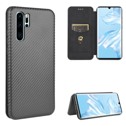 Carbon Fiber Texture Magnetic Horizontal Flip TPU + PC + PU Leather Case with Card Slot, For Huawei P30 Lite / nova 4e, For Huawei P30 Pro, For Huawei P40 Pro+, For Huawei P40 Pro