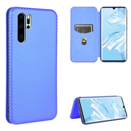 Carbon Fiber Texture Magnetic Horizontal Flip TPU + PC + PU Leather Case with Card Slot, For Huawei P30 Lite / nova 4e, For Huawei P30 Pro, For Huawei P40 Pro+, For Huawei P40 Pro