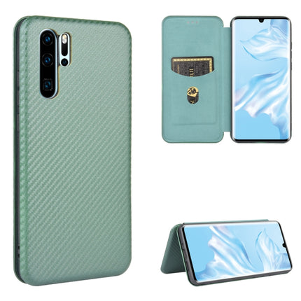 Carbon Fiber Texture Magnetic Horizontal Flip TPU + PC + PU Leather Case with Card Slot, For Huawei P30 Lite / nova 4e, For Huawei P30 Pro, For Huawei P40 Pro+, For Huawei P40 Pro