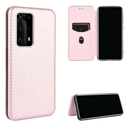 Carbon Fiber Texture Magnetic Horizontal Flip TPU + PC + PU Leather Case with Card Slot, For Huawei P30 Lite / nova 4e, For Huawei P30 Pro, For Huawei P40 Pro+, For Huawei P40 Pro