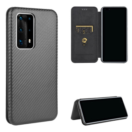 Carbon Fiber Texture Magnetic Horizontal Flip TPU + PC + PU Leather Case with Card Slot, For Huawei P30 Lite / nova 4e, For Huawei P30 Pro, For Huawei P40 Pro+, For Huawei P40 Pro
