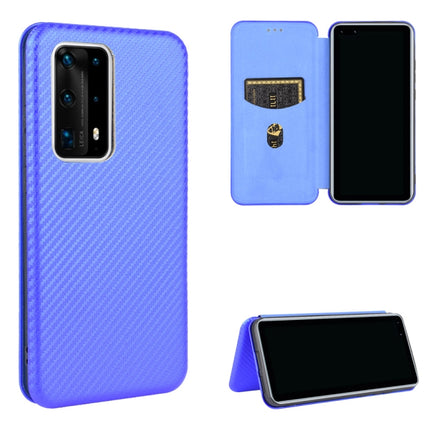 Carbon Fiber Texture Magnetic Horizontal Flip TPU + PC + PU Leather Case with Card Slot, For Huawei P30 Lite / nova 4e, For Huawei P30 Pro, For Huawei P40 Pro+, For Huawei P40 Pro
