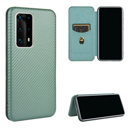 Carbon Fiber Texture Magnetic Horizontal Flip TPU + PC + PU Leather Case with Card Slot, For Huawei P30 Lite / nova 4e, For Huawei P30 Pro, For Huawei P40 Pro+, For Huawei P40 Pro