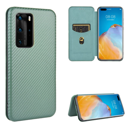 Carbon Fiber Texture Magnetic Horizontal Flip TPU + PC + PU Leather Case with Card Slot, For Huawei P30 Lite / nova 4e, For Huawei P30 Pro, For Huawei P40 Pro+, For Huawei P40 Pro