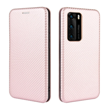 Carbon Fiber Texture Magnetic Horizontal Flip TPU + PC + PU Leather Case with Card Slot, For Huawei P40, For Huawei Y6p, For Huawei Y8p / Enjoy 10S, For Huawei Honor 9X Lite