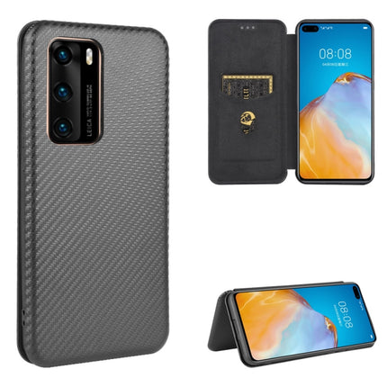 Carbon Fiber Texture Magnetic Horizontal Flip TPU + PC + PU Leather Case with Card Slot, For Huawei P40, For Huawei Y6p, For Huawei Y8p / Enjoy 10S, For Huawei Honor 9X Lite