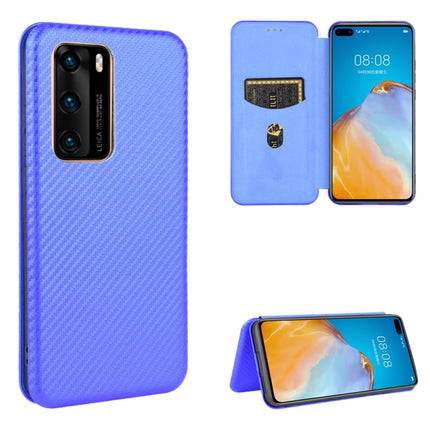 Carbon Fiber Texture Magnetic Horizontal Flip TPU + PC + PU Leather Case with Card Slot, For Huawei P40, For Huawei Y6p, For Huawei Y8p / Enjoy 10S, For Huawei Honor 9X Lite