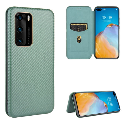 Carbon Fiber Texture Magnetic Horizontal Flip TPU + PC + PU Leather Case with Card Slot, For Huawei P40, For Huawei Y6p, For Huawei Y8p / Enjoy 10S, For Huawei Honor 9X Lite