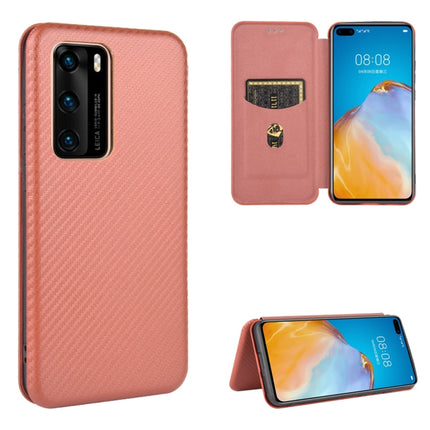 Carbon Fiber Texture Magnetic Horizontal Flip TPU + PC + PU Leather Case with Card Slot, For Huawei P40, For Huawei Y6p, For Huawei Y8p / Enjoy 10S, For Huawei Honor 9X Lite