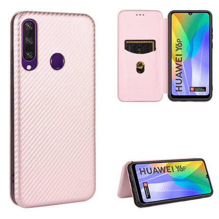 Carbon Fiber Texture Magnetic Horizontal Flip TPU + PC + PU Leather Case with Card Slot, For Huawei P40, For Huawei Y6p, For Huawei Y8p / Enjoy 10S, For Huawei Honor 9X Lite