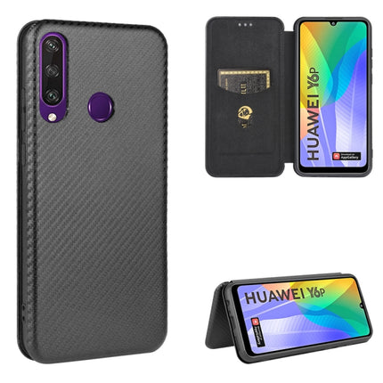 Carbon Fiber Texture Magnetic Horizontal Flip TPU + PC + PU Leather Case with Card Slot, For Huawei P40, For Huawei Y6p, For Huawei Y8p / Enjoy 10S, For Huawei Honor 9X Lite
