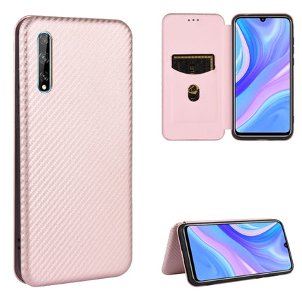 Carbon Fiber Texture Magnetic Horizontal Flip TPU + PC + PU Leather Case with Card Slot, For Huawei P40, For Huawei Y6p, For Huawei Y8p / Enjoy 10S, For Huawei Honor 9X Lite