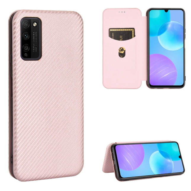 Carbon Fiber Texture Magnetic Horizontal Flip TPU + PC + PU Leather Case with Card Slot, For Huawei Honor 30 Youth, For Huawei Y5p / Honor 9S, For Huawei Honor 9X Pro, For Huawei Honor 30 Pro