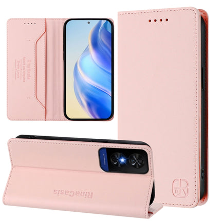 RC01 Dual-Folded Magnetic Suction RFID Leather Phone Case, For TCL 60 NxtPaper, For TCL 605 / 60 SE, For TCL 50 5G / XE Nxtpaper 5G / XE 5G
