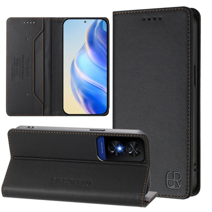 RC01 Dual-Folded Magnetic Suction RFID Leather Phone Case, For TCL 60 NxtPaper, For TCL 605 / 60 SE, For TCL 50 5G / XE Nxtpaper 5G / XE 5G