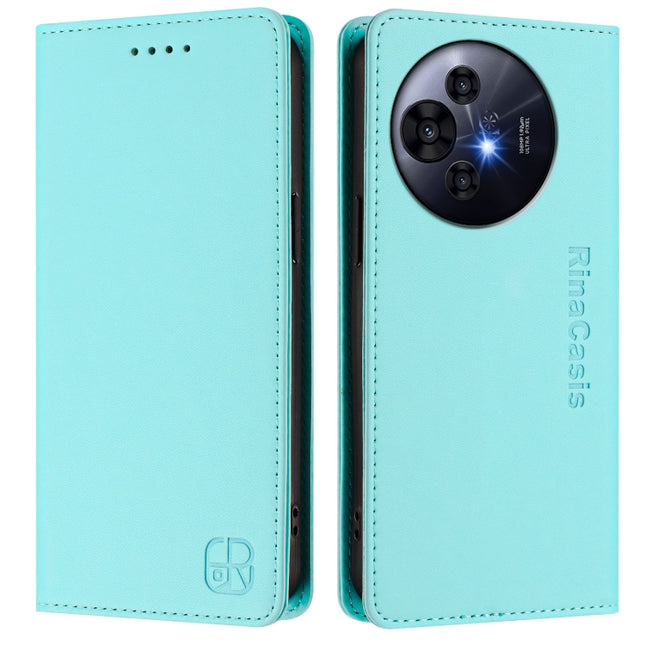RC01 Dual-Folded Magnetic Suction RFID Leather Phone Case, For TCL 50 Pro NxtPaper, For TCL 50 LE, For TCL 201