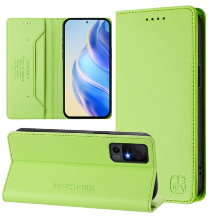 RC01 Dual-Folded Magnetic Suction RFID Leather Phone Case, For TCL 405 / 406 / 408, For TCL 40 XL / 40T / T608DL, For TCL 40 SE