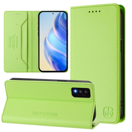RC01 Dual-Folded Magnetic Suction RFID Leather Phone Case, For TCL 30T / T603DL, For TCL 30Z / T602DL, For TCL 30 4G / 30 5G / 30+