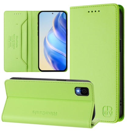 RC01 Dual-Folded Magnetic Suction RFID Leather Phone Case, For TCL 30T / T603DL, For TCL 30Z / T602DL, For TCL 30 4G / 30 5G / 30+