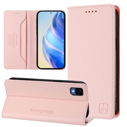 RC01 Dual-Folded Magnetic Suction RFID Leather Phone Case, For TCL 30T / T603DL, For TCL 30Z / T602DL, For TCL 30 4G / 30 5G / 30+