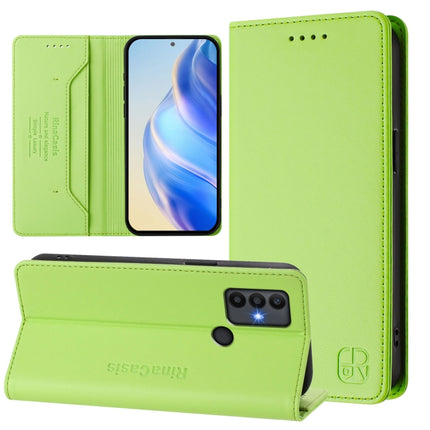RC01 Dual-Folded Magnetic Suction RFID Leather Phone Case, For TCL 30 SE, For TCL 30 XE 5G, For TCL 20 R 5G