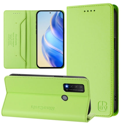 RC01 Dual-Folded Magnetic Suction RFID Leather Phone Case, For TCL 30 SE, For TCL 30 XE 5G, For TCL 20 R 5G