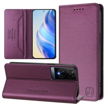 RC01 Dual-Folded Magnetic Suction RFID Leather Phone Case, For TCL 50 XL 5G, For TCL 50 XE, For TCL 50 SE