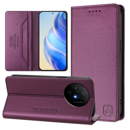 RC01 Dual-Folded Magnetic Suction RFID Leather Phone Case, For TCL 50 XL 5G, For TCL 50 XE, For TCL 50 SE