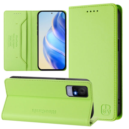 RC01 Dual-Folded Magnetic Suction RFID Leather Phone Case, For TCL 405 / 406 / 408, For TCL 40 XL / 40T / T608DL, For TCL 40 SE