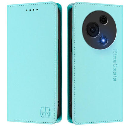 RC01 Dual-Folded Magnetic Suction RFID Leather Phone Case, For TCL 60 NxtPaper, For TCL 605 / 60 SE, For TCL 50 5G / XE Nxtpaper 5G / XE 5G