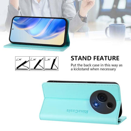 RC01 Dual-Folded Magnetic Suction RFID Leather Phone Case, For TCL 60 NxtPaper, For TCL 605 / 60 SE, For TCL 50 5G / XE Nxtpaper 5G / XE 5G