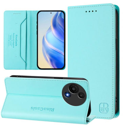 RC01 Dual-Folded Magnetic Suction RFID Leather Phone Case, For TCL 60 NxtPaper, For TCL 605 / 60 SE, For TCL 50 5G / XE Nxtpaper 5G / XE 5G
