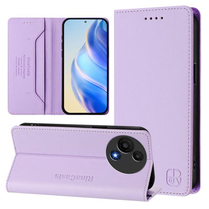 RC01 Dual-Folded Magnetic Suction RFID Leather Phone Case, For TCL 60 NxtPaper, For TCL 605 / 60 SE, For TCL 50 5G / XE Nxtpaper 5G / XE 5G
