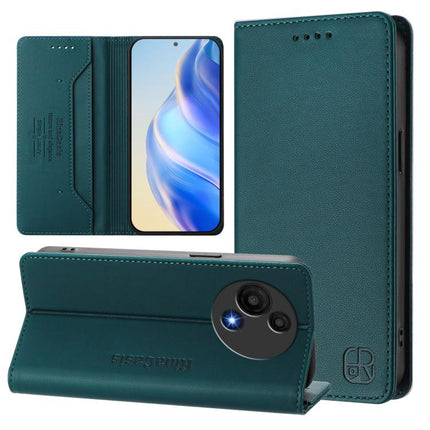 RC01 Dual-Folded Magnetic Suction RFID Leather Phone Case, For TCL 60 NxtPaper, For TCL 605 / 60 SE, For TCL 50 5G / XE Nxtpaper 5G / XE 5G