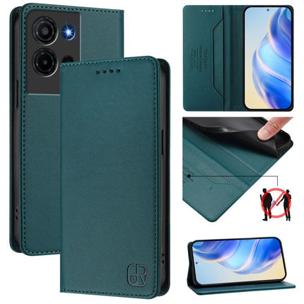 RC01 Dual-Folded Magnetic Suction RFID Leather Phone Case, For TCL K70 Power 4G / K70 4G, For TCL NxtPaper 70 Pro 5G, For TCL K33 5G / K32 5G