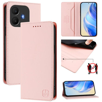 RC01 Dual-Folded Magnetic Suction RFID Leather Phone Case, For TCL K70 Power 4G / K70 4G, For TCL NxtPaper 70 Pro 5G, For TCL K33 5G / K32 5G