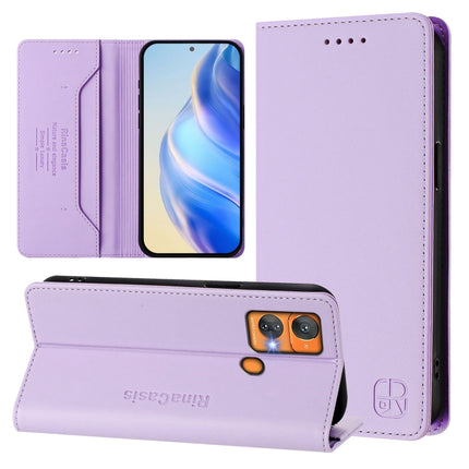 RC01 Dual-Folded Magnetic Suction RFID Leather Phone Case, For Oukitel C38, For Oukitel C35, For Oukitel C33