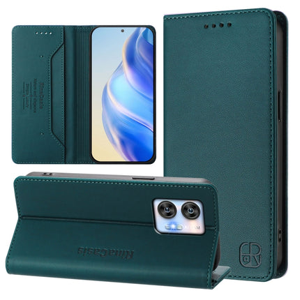 RC01 Dual-Folded Magnetic Suction RFID Leather Phone Case, For Oukitel C38, For Oukitel C35, For Oukitel C33