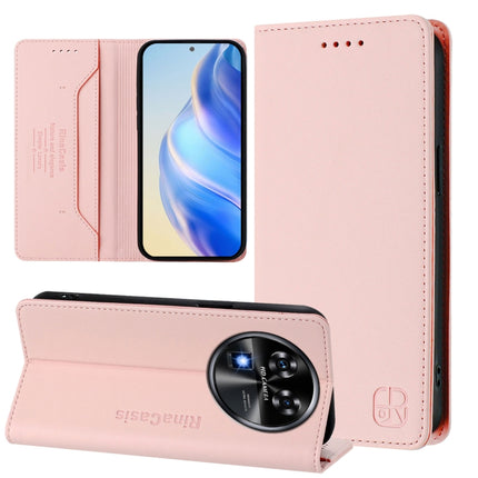 RC01 Dual-Folded Magnetic Suction RFID Leather Phone Case, For Oukitel C50, For Oukitel C37, For Oukitel C51