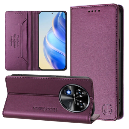 RC01 Dual-Folded Magnetic Suction RFID Leather Phone Case, For Oukitel C50, For Oukitel C37, For Oukitel C51